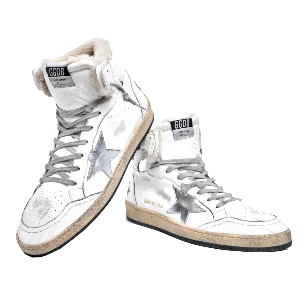 Golden Goose Sky Star Nappa Upper Serigraph White Men GMF00230.F002194.80185