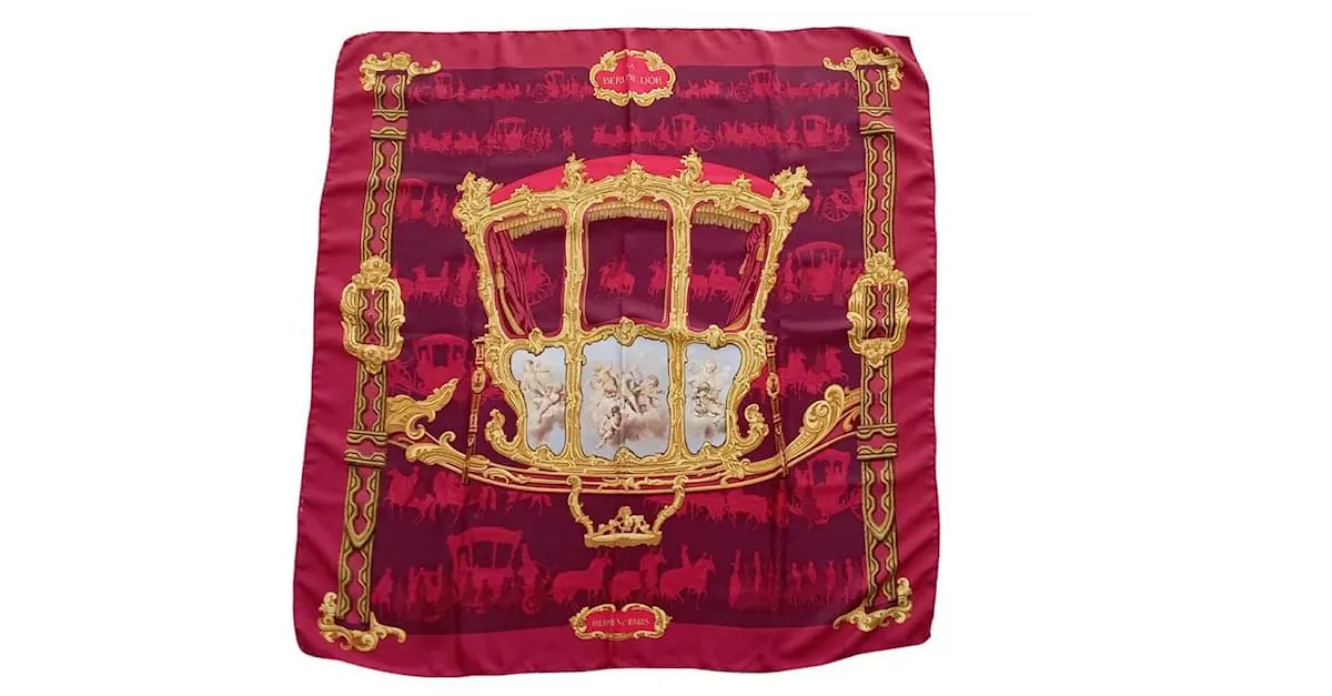 Hermès Bufandas de seda Roja 