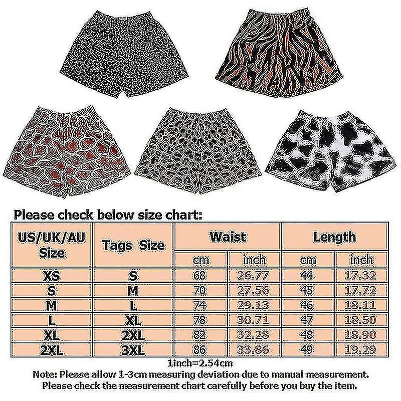 Hombre Cintura Elástica Pantalones Cortos Entrenamiento Pantalones Leopardo Print Mini Pantalones Alta Calidad