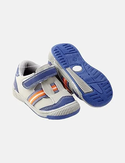 In Extenso Zapatilla gris detalle velcro