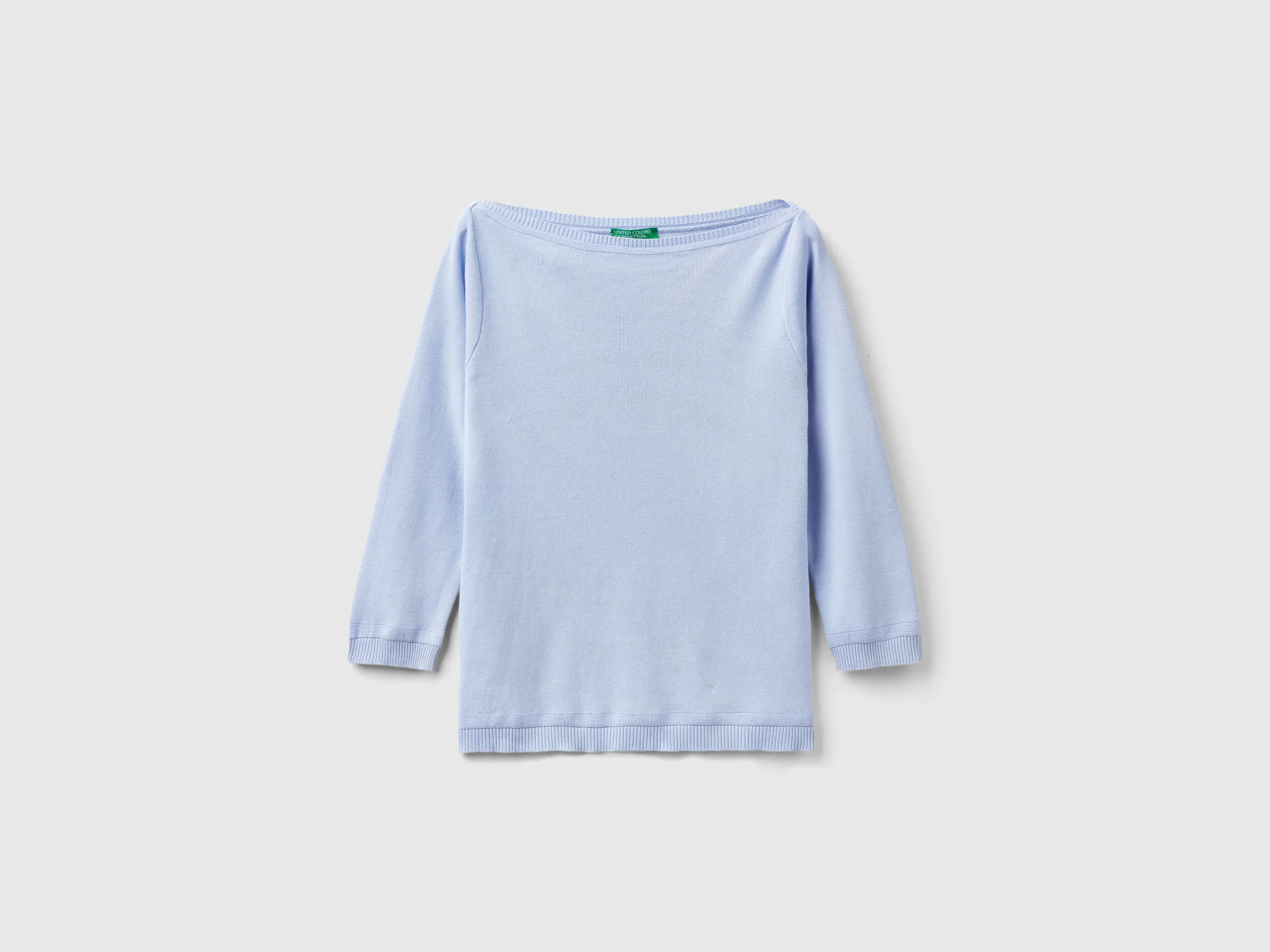 Jersey de 100 % algodón con escote barco