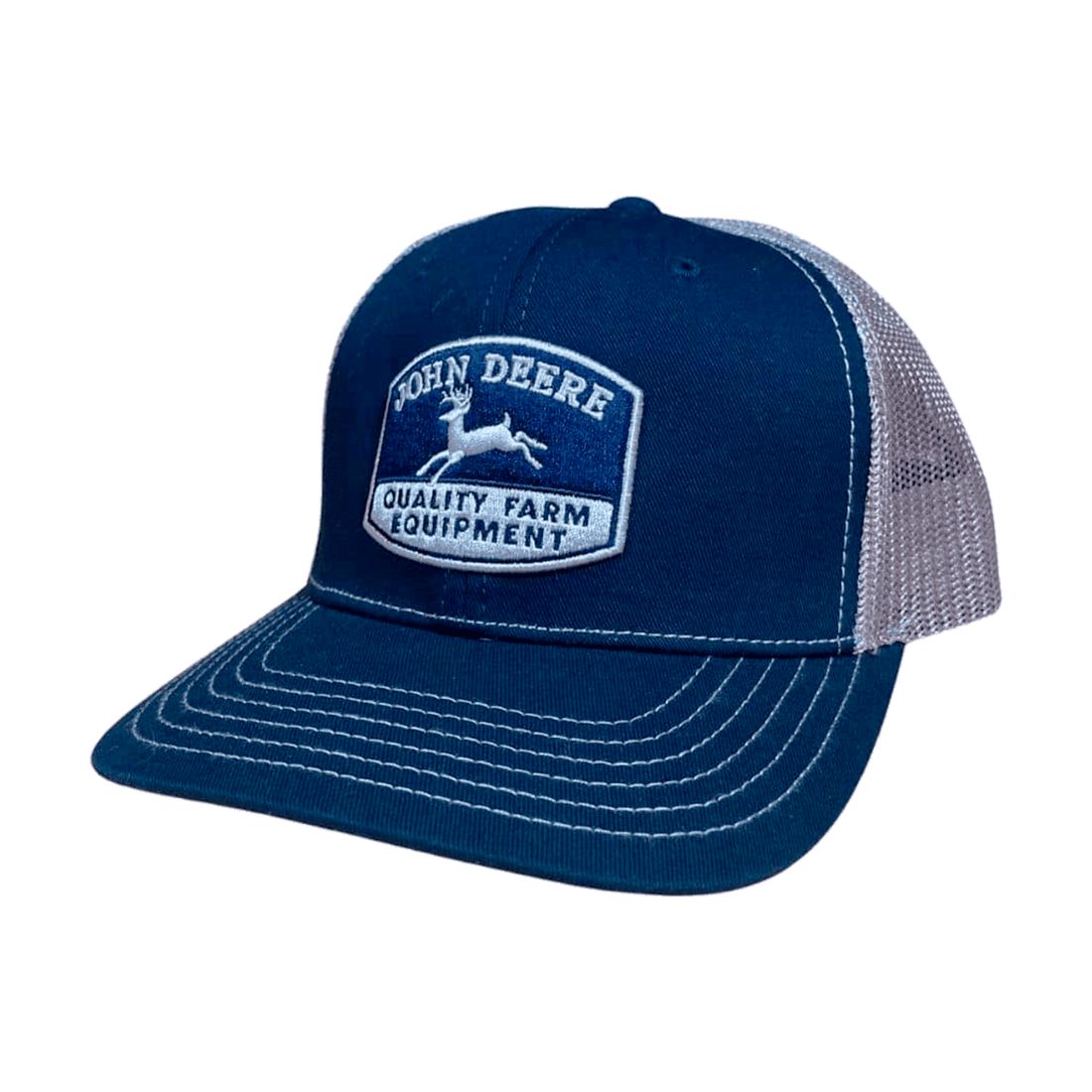 JOHN DEERE J11A02WYJDRCAE GORRA ALGODON Y POLIESTER CON MALLA PARCHE DE GAMUZA AZUL/GRIS