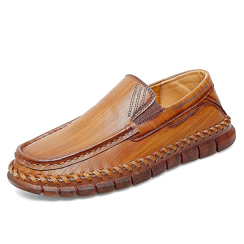KIDENG Mocasines de Hombre Zapatos de conducción Mocasines hechos a mano Zapatillas planas de cuero 3G90123