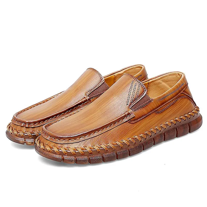 KIDENG Mocasines de Hombre Zapatos de conducción Mocasines hechos a mano Zapatillas planas de cuero 3G90123