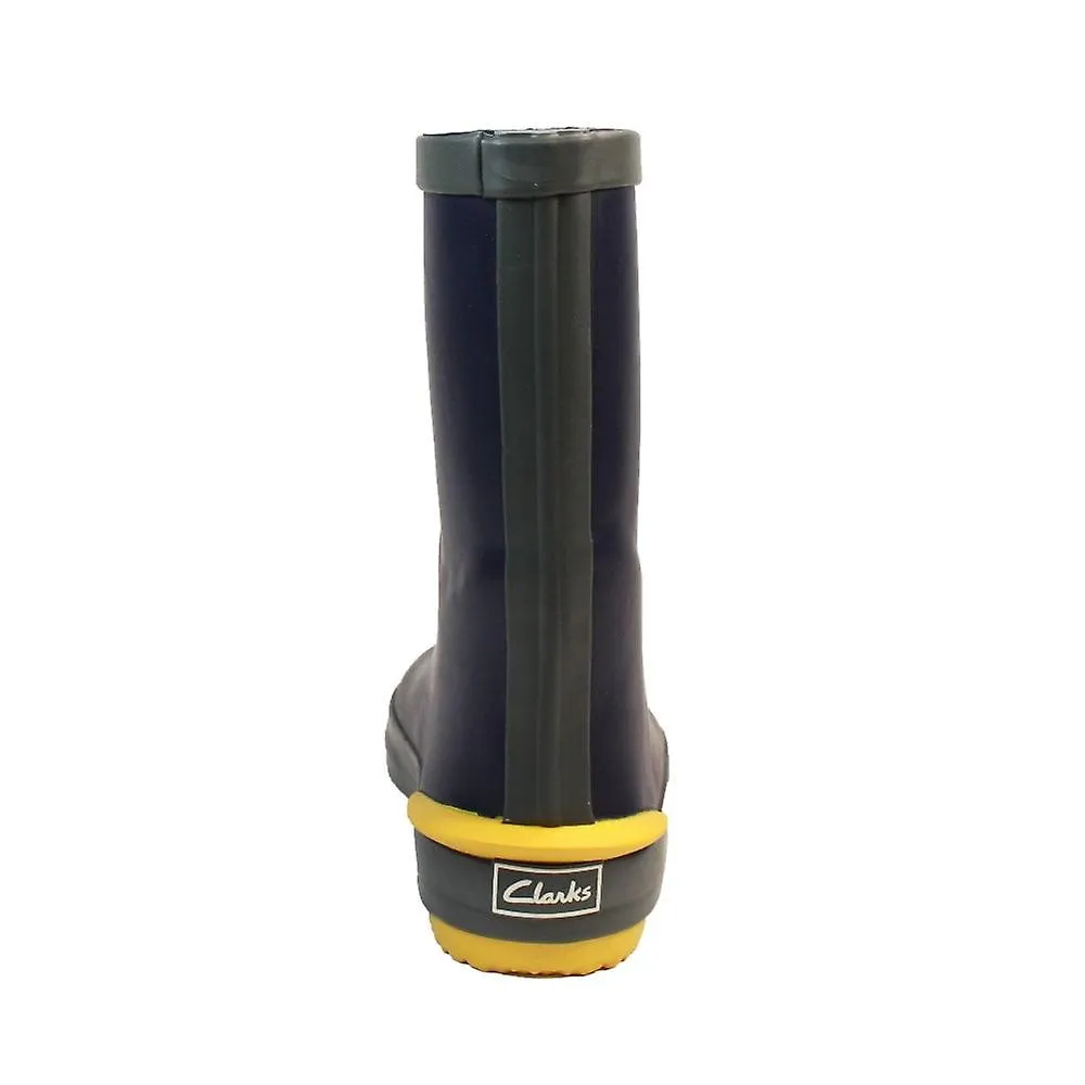 Kids Clarks Tarri Run Kids | Navy | Childrens Wellington Boots