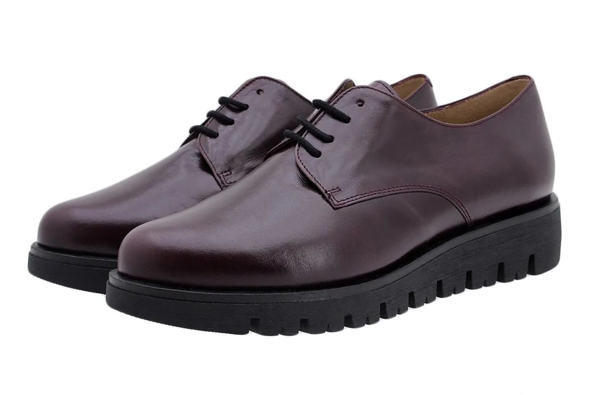 LACEUP SHOE BORDEAUX LEATHER