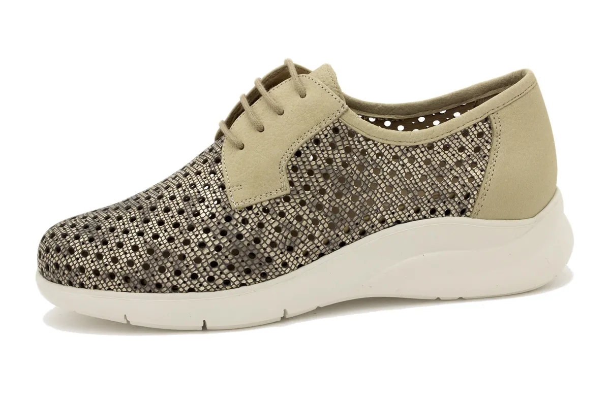 LACEUP SHOE MINK METAL