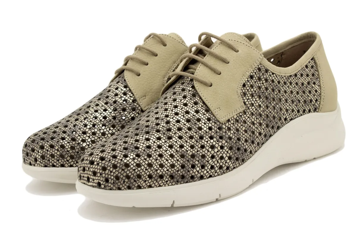 LACEUP SHOE MINK METAL
