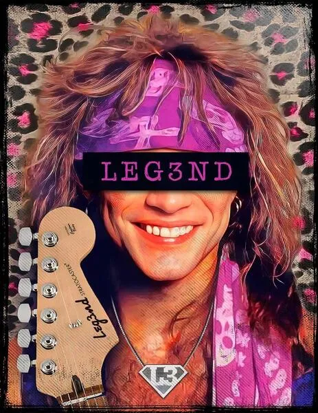 Leg3nd Jovi Camiseta negra unisex