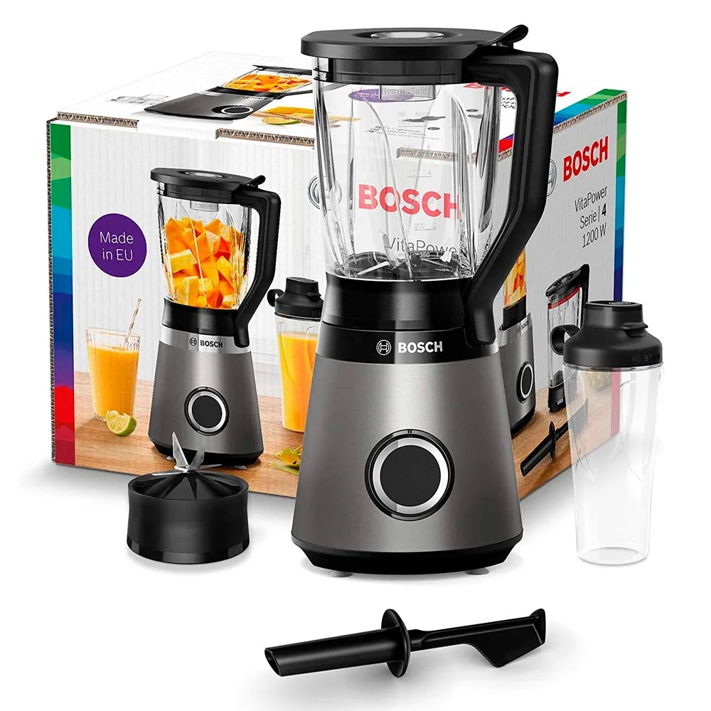 Licuadora Batidora Bosch MMB6174S 1200w Acero + Botella ToGo