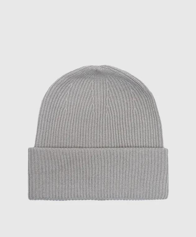 LISA YANG Gray Stockholm cashmere hat with a rib