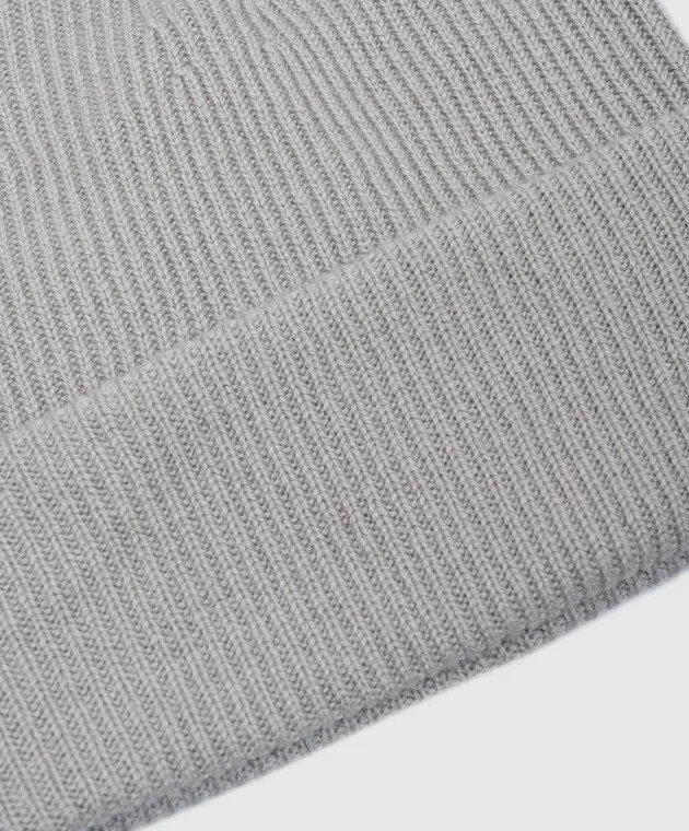 LISA YANG Gray Stockholm cashmere hat with a rib