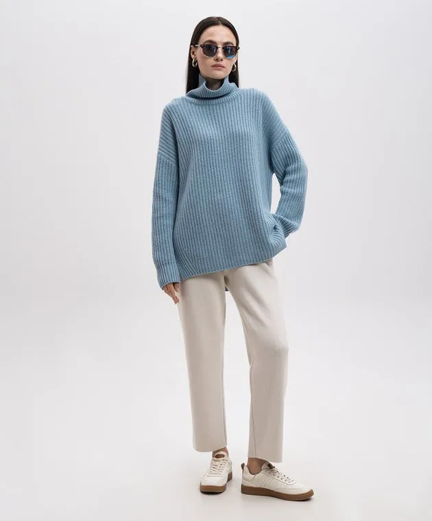 LISA YANG Therese blue cashmere sweater