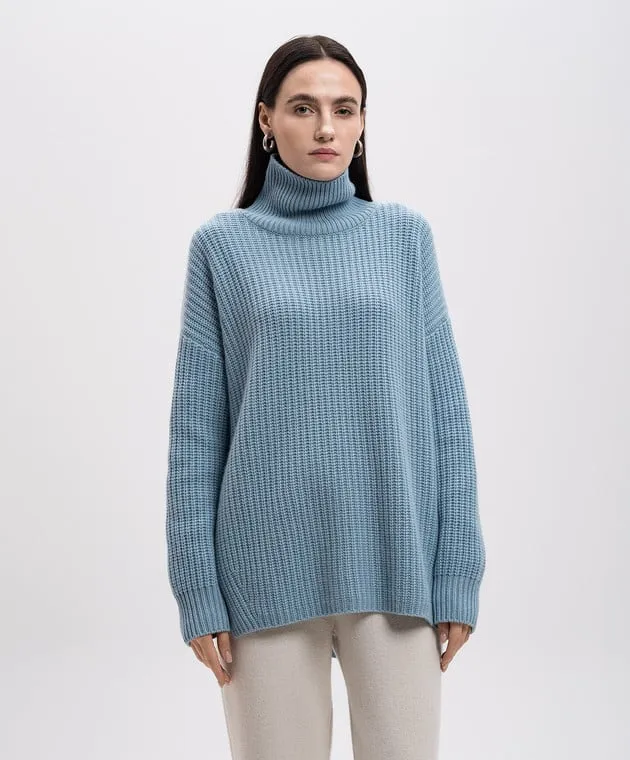 LISA YANG Therese blue cashmere sweater