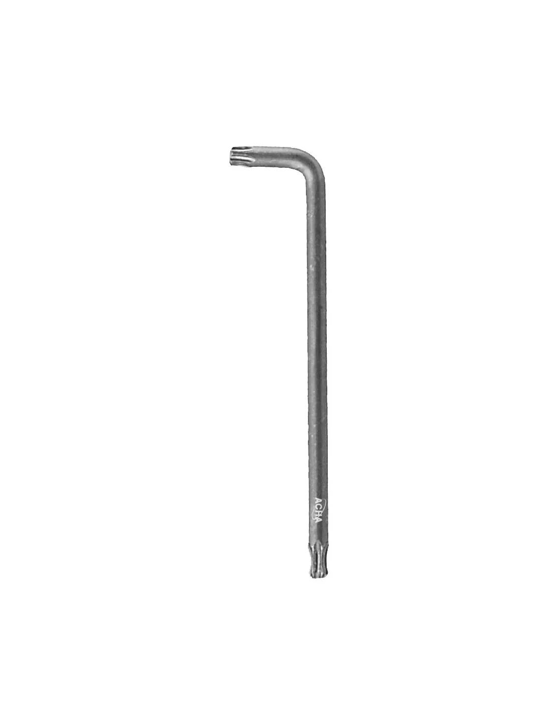 LLAVE TORX ACODADA CON BOLA PAVONADA LARGA CR.VA.  TX45