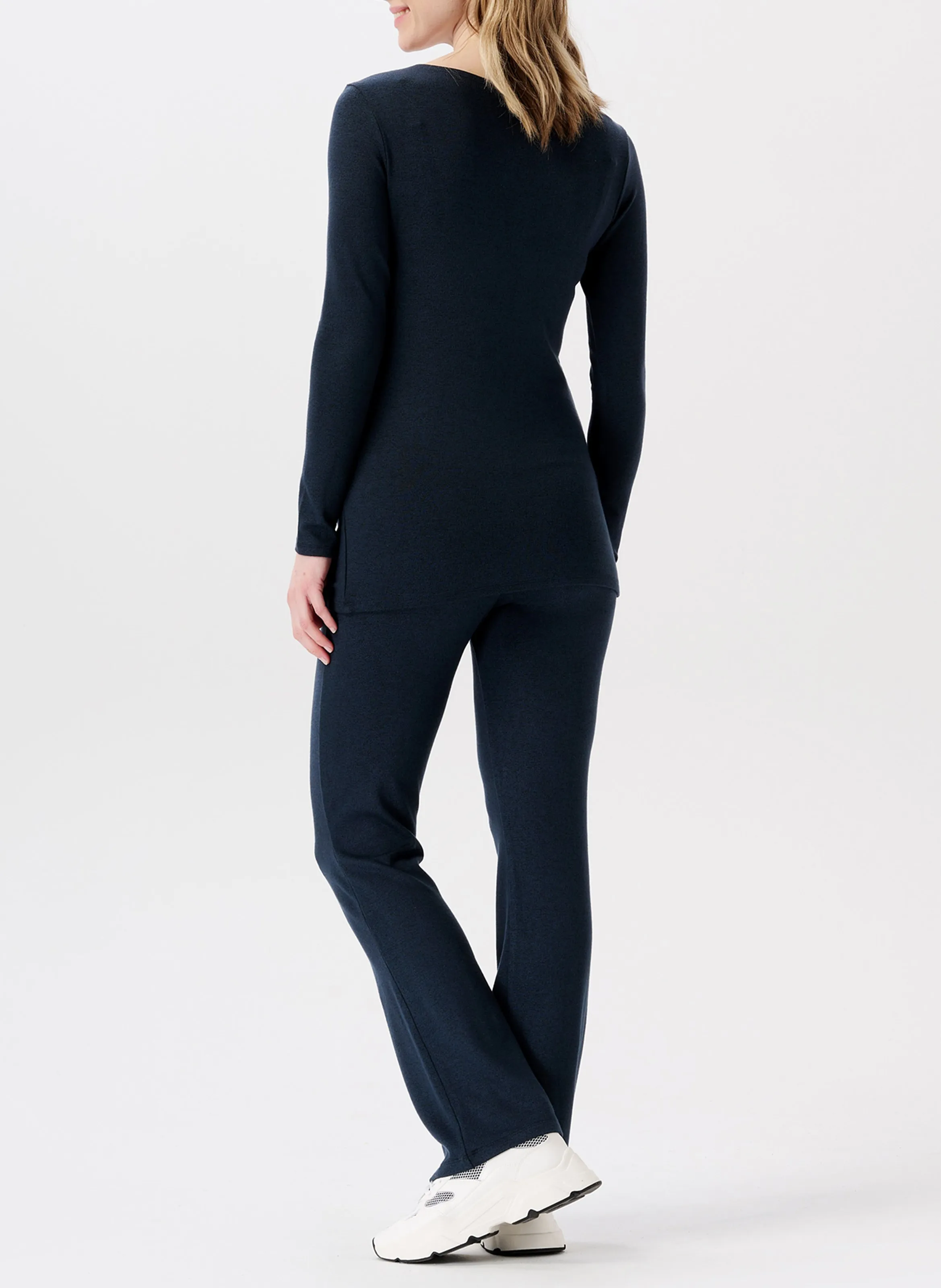 LUCI  PANTALóN EVASé ELáSTICO DE PREMAMá EN AZUL