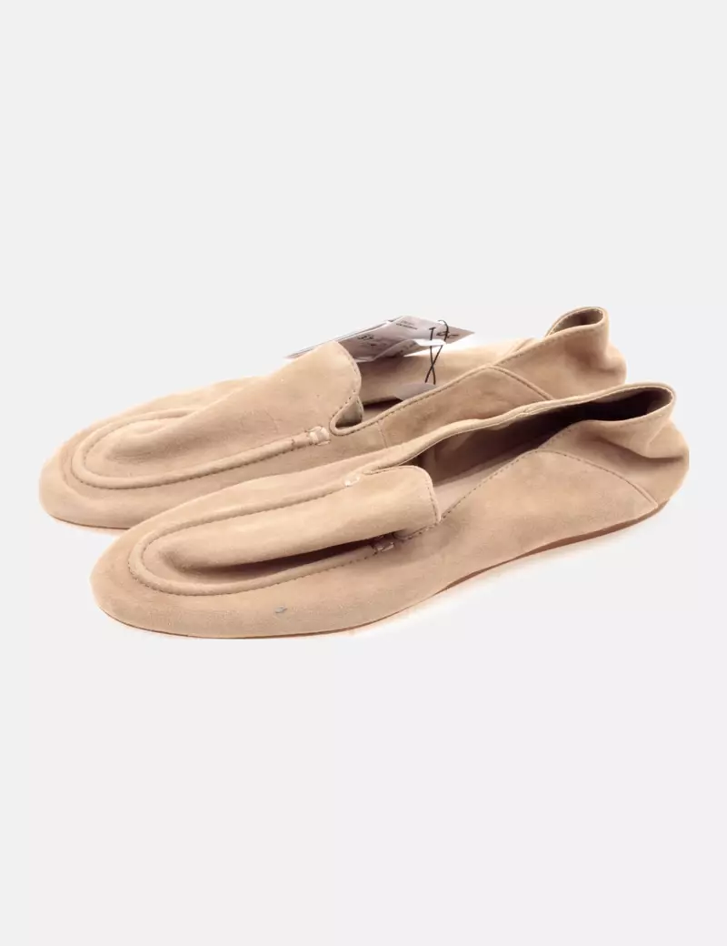 Mango Mocasín beige ante