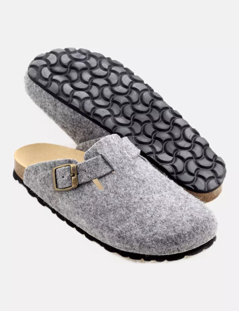 Mango Mocasín gris texturizado