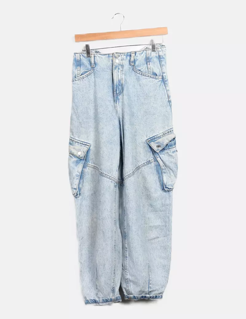 Mango Pantalón denim cargo