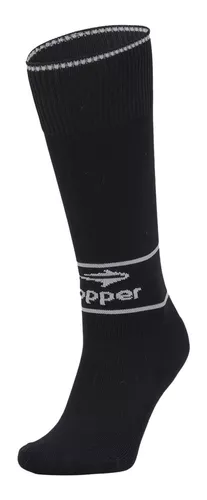 Medias Topper Futbol Clasica Niños 173126 Negras Empo2000