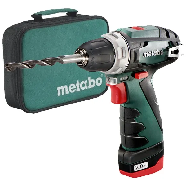 METABO  POWERMAXX BS  TALADRO Y ATORNILLADOR CON 1 BATERíA, LIION, 10,8 V, 2.0 AH, 34 NM, BOLSA TEXTIL