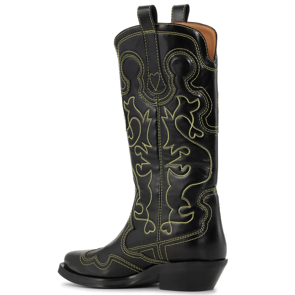 Mid Shaft Embroidered Western Boot