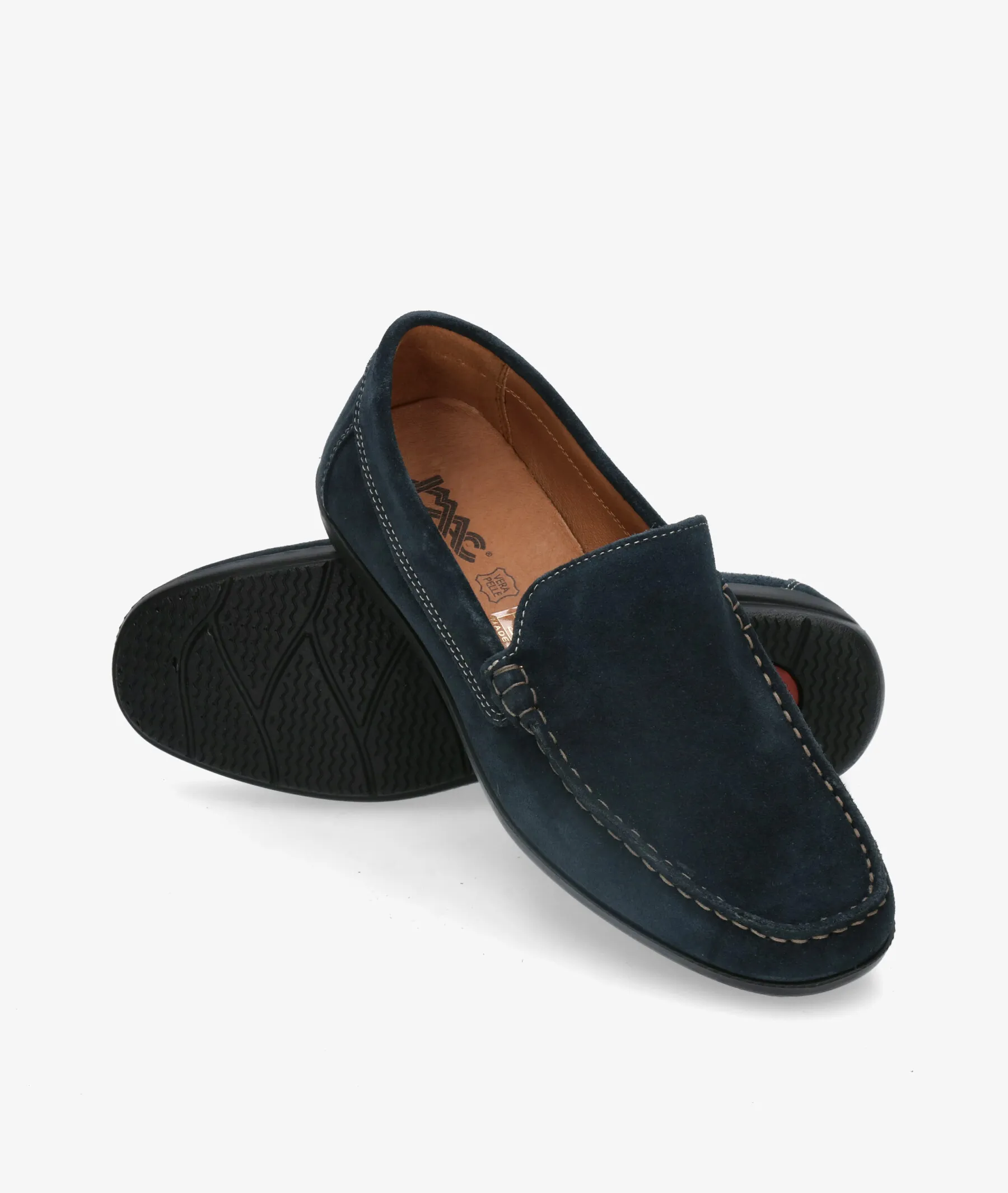 Mocasines Imac 350441 en serraje azul