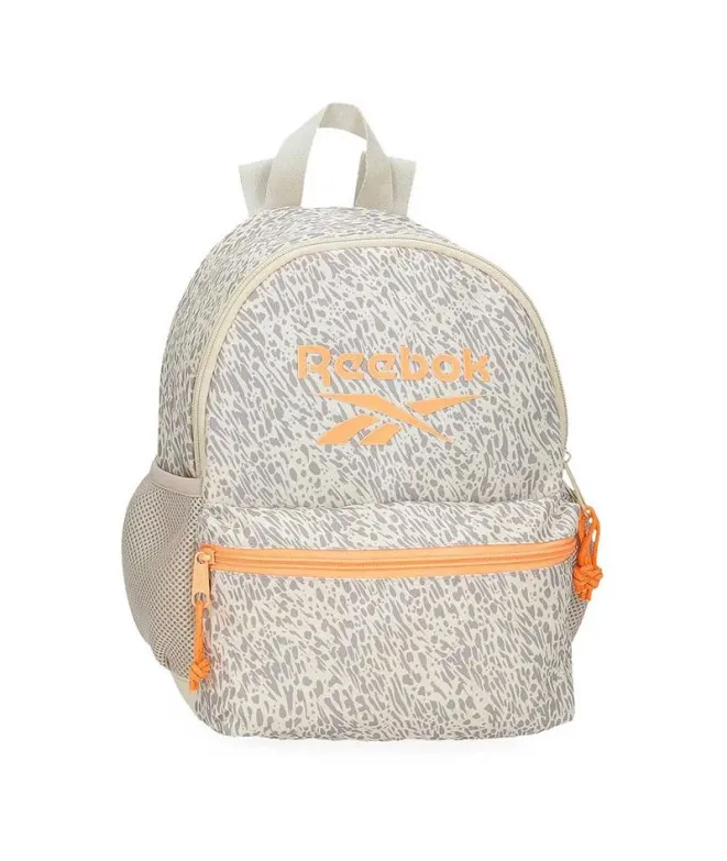 Mochila de paseo Reebok Leopard 32 cm beige