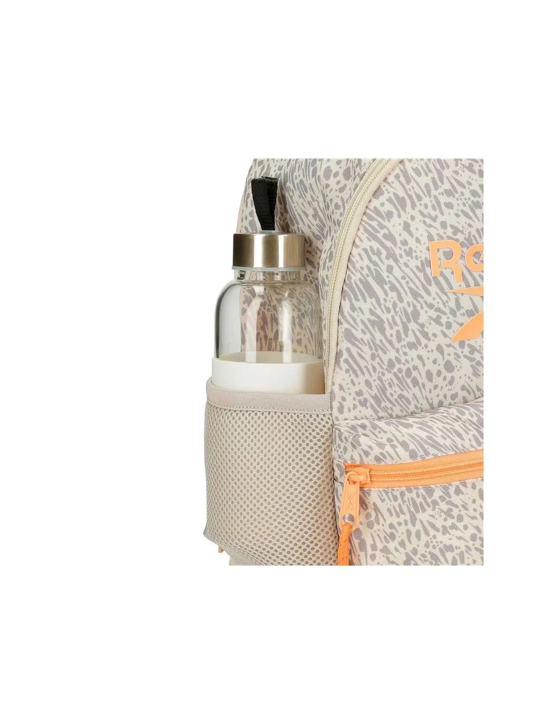 Mochila de paseo Reebok Leopard 32 cm beige