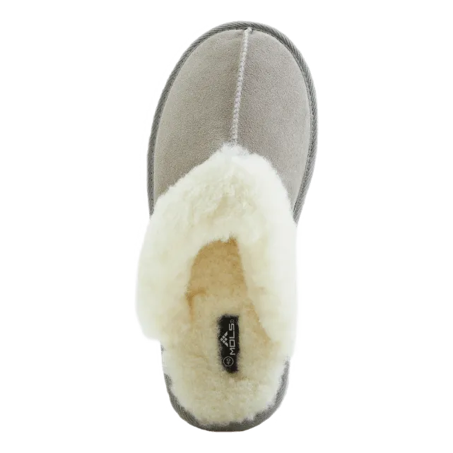 Mols Tamara W Warm Leather Slipper Chateau Gray