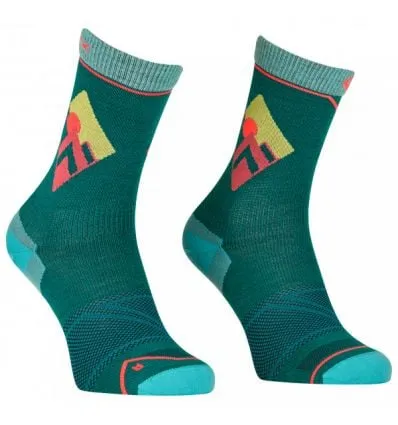Mujeres Ortovox Alpine Light Comp Mid Socks W (pacific green)