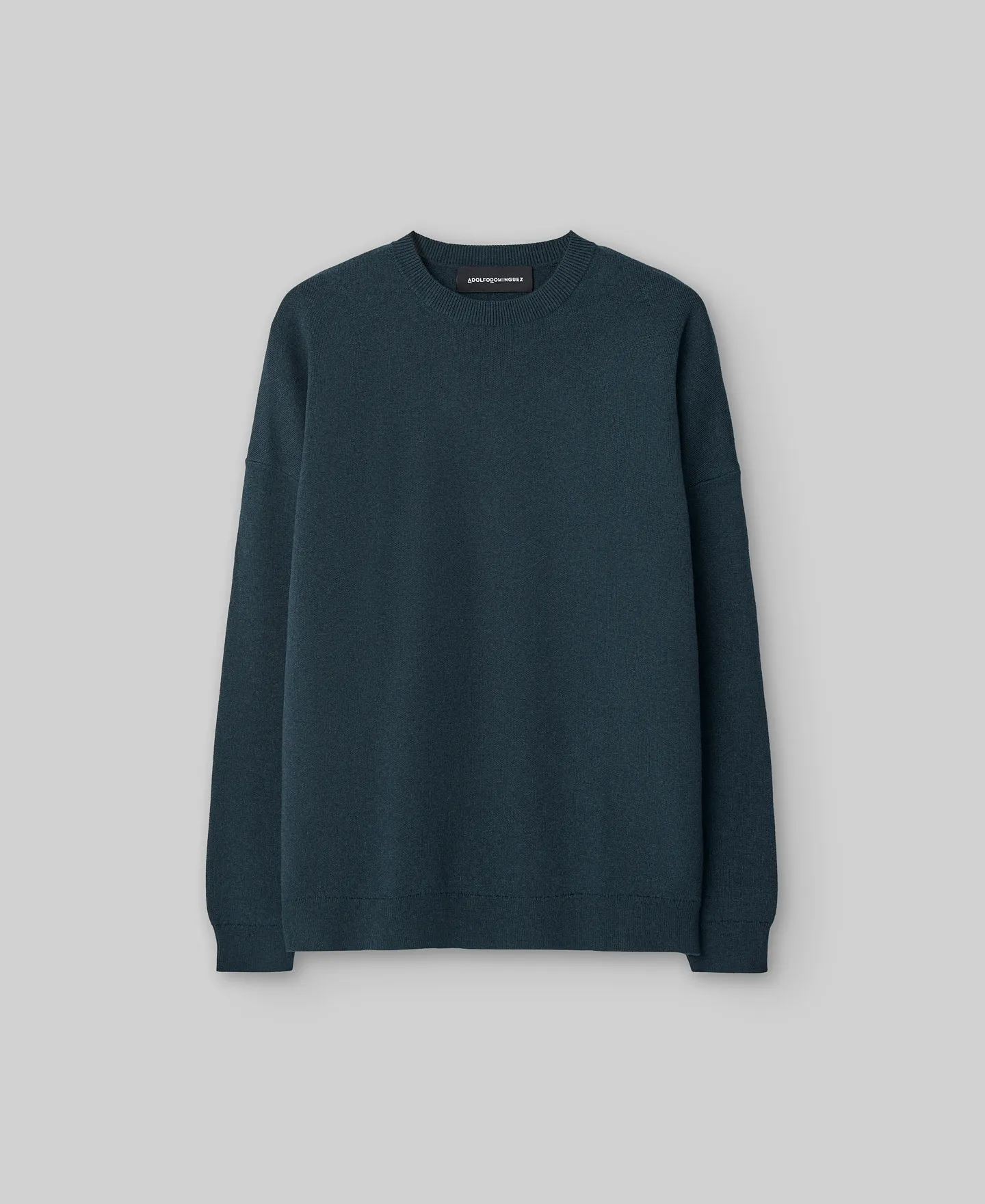 Navy blue cotton sweater for men.