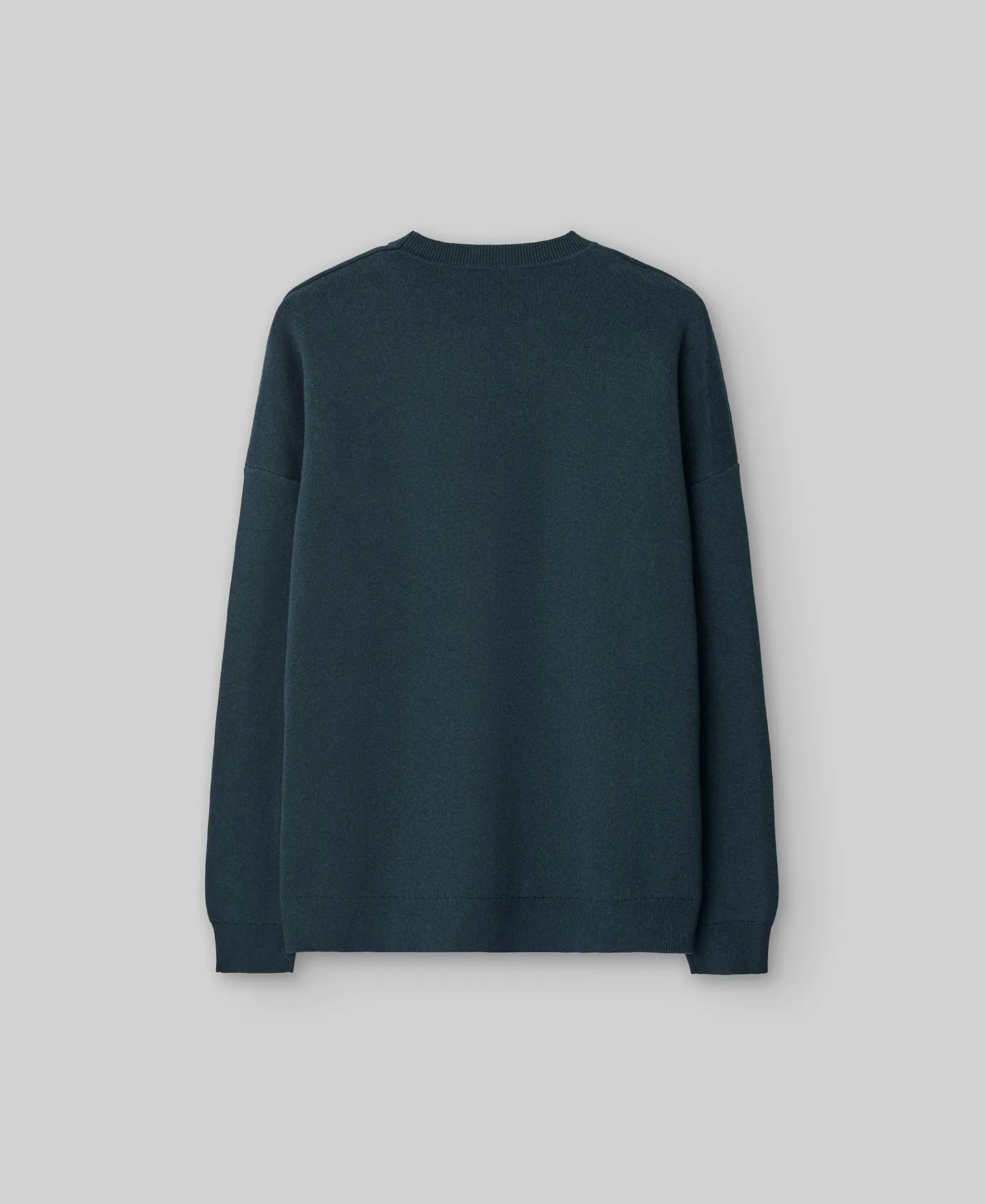Navy blue cotton sweater for men.