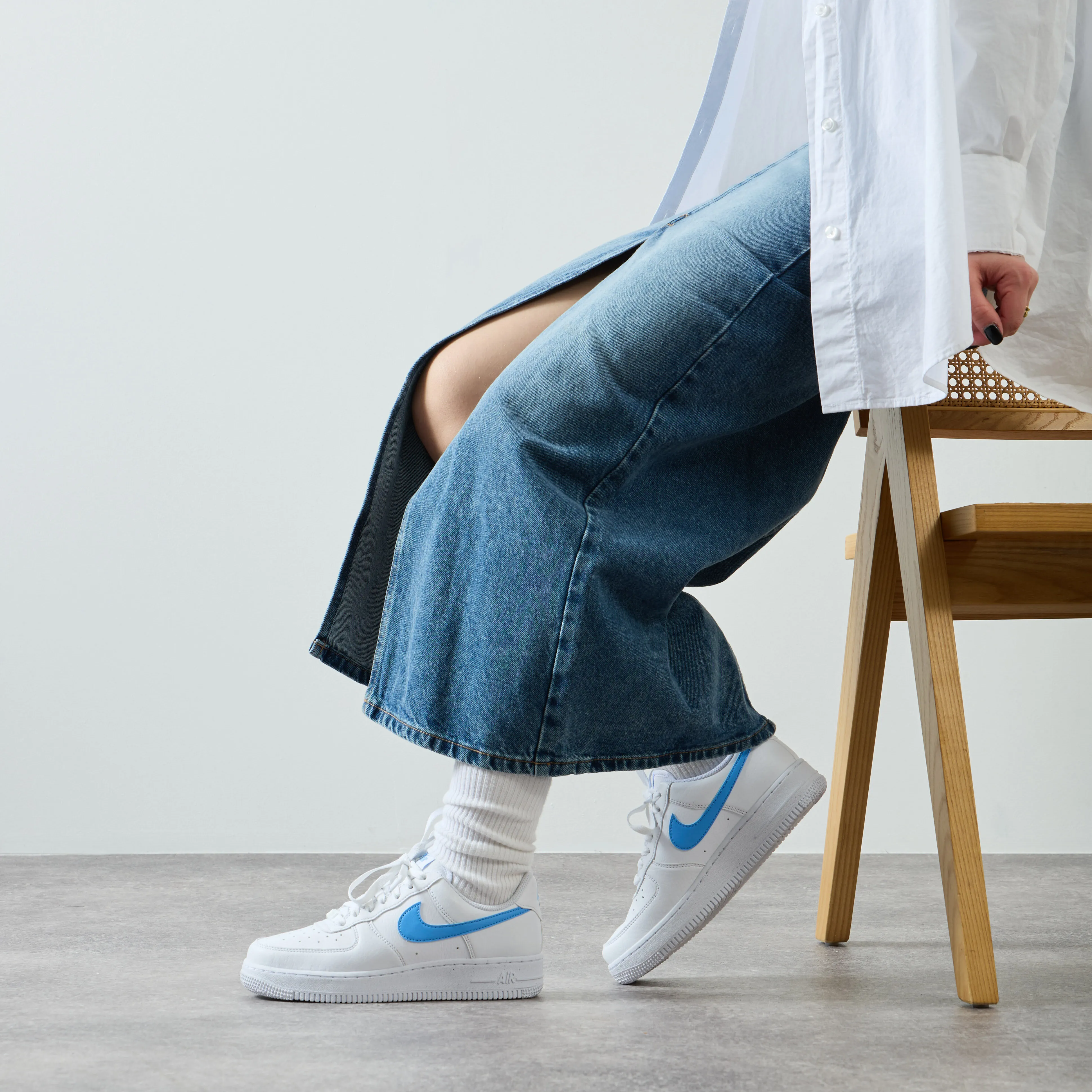 NIKE AIR FORCE 1 LOW BLANC/BLEU