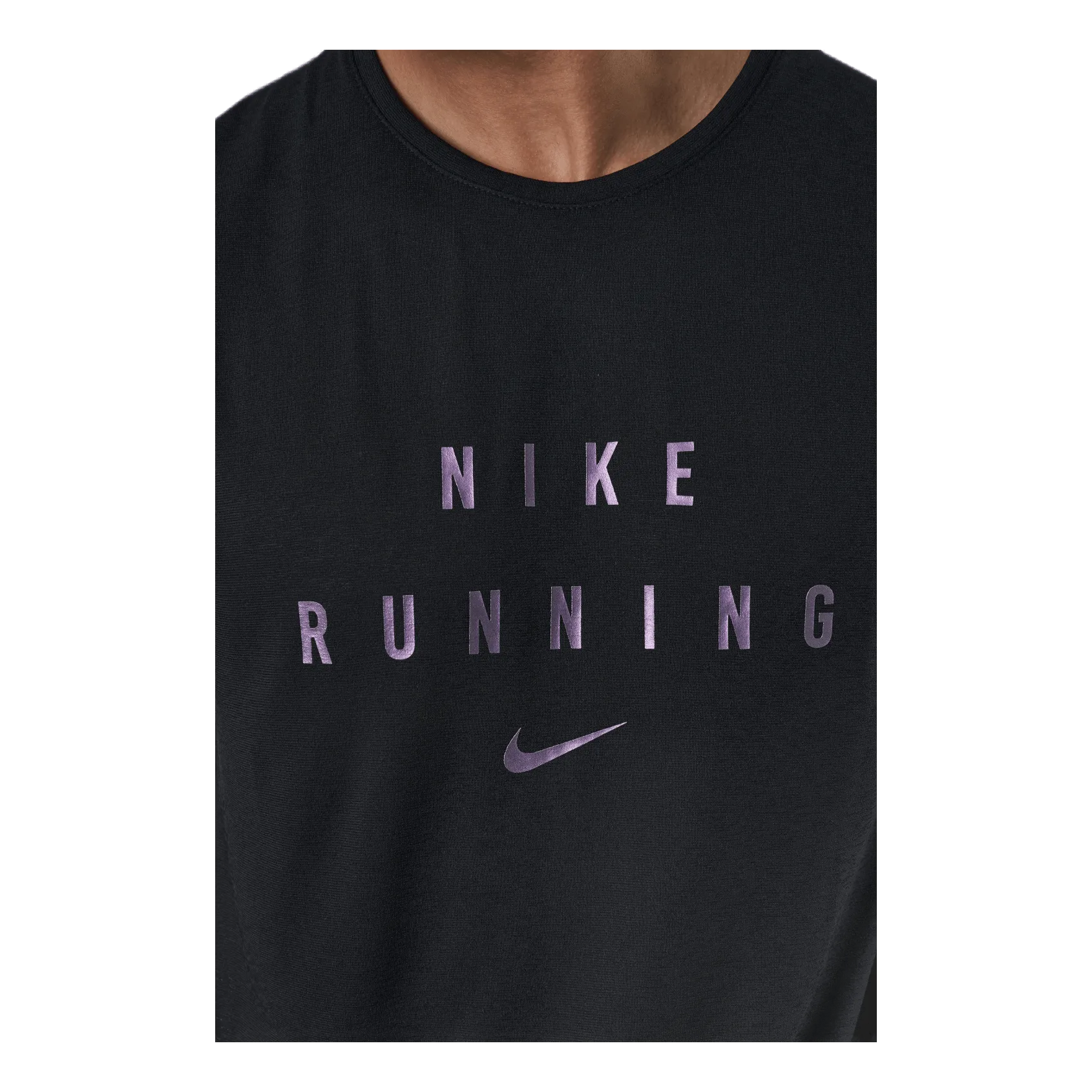 NIKE DRIFIT MILER RUN DIVISION TEE BLACK