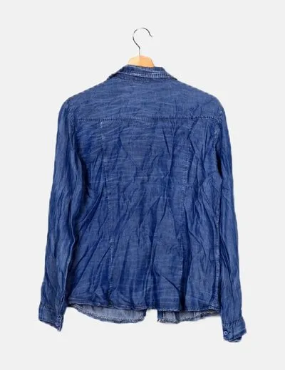 NoName Sobrecamisa azul casual