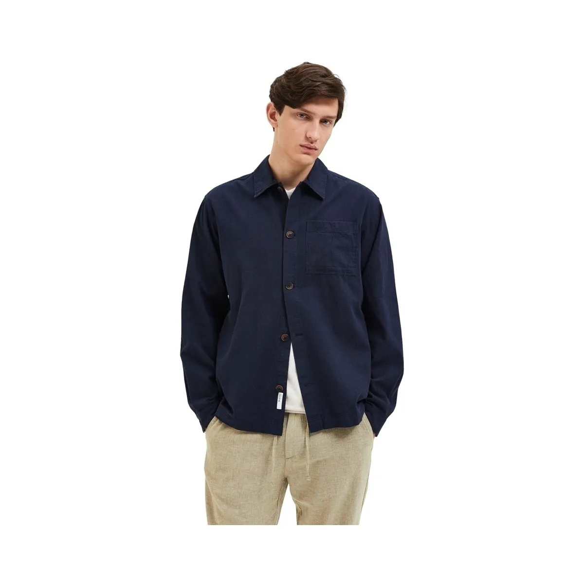 NOOS LINEN OVERSHIRT  SKY CAPTAIN