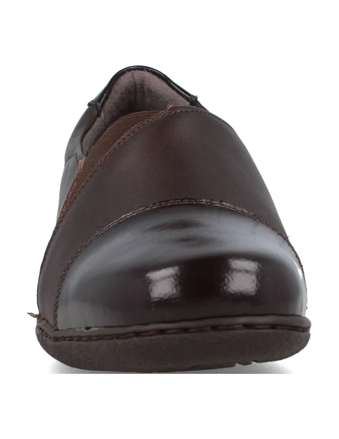 NOTTON  ZAPATO CUñA PIEL ANCHO ESPECIAL MARRóN