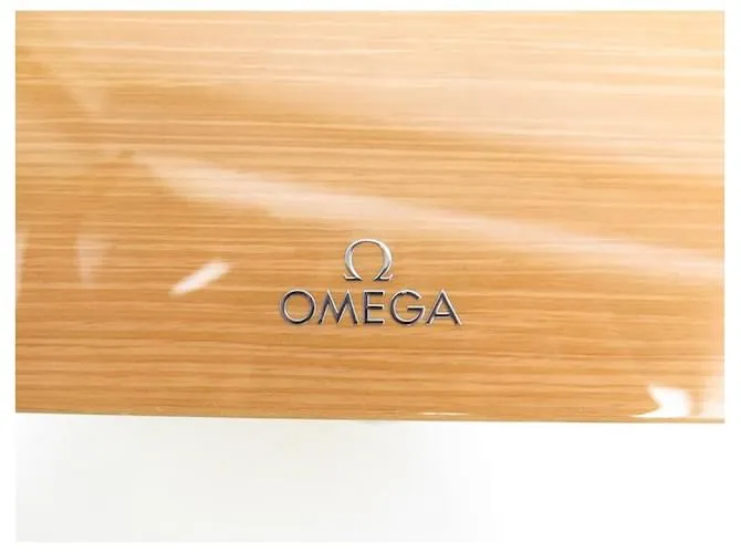 NUEVA CAJA ÚNICA PARA LA CAJA DE RELOJ OMEGA SEAMASTER SPEEDMASTER DE MADERA BARNIZADA Castaño 