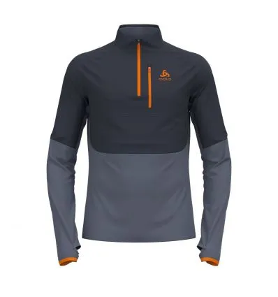 ODLO CAPA MEDIA 1/2 CREMALLERA DESCENT CW 200 SL (TINTA CHINA  GRIS FOLKSTONE) HOMBRE