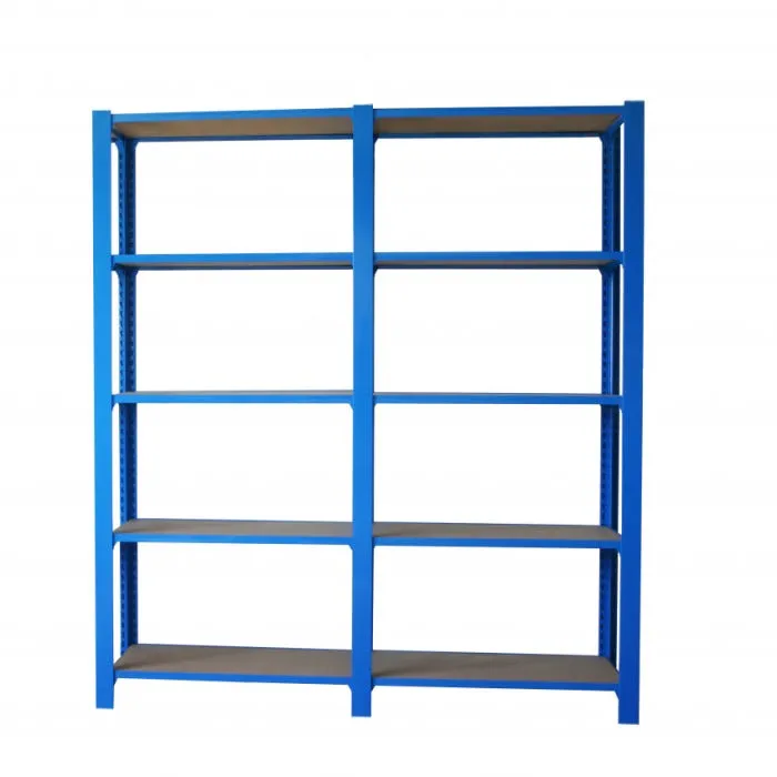 Pack Estanterías De Oficina Officlick 5/300 Wood I+A Azul/Mdf 5 baldas Simonrack