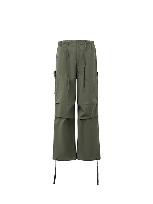 Pantalones cargo casuales sueltos con bolsillo lateral retro para hombre
