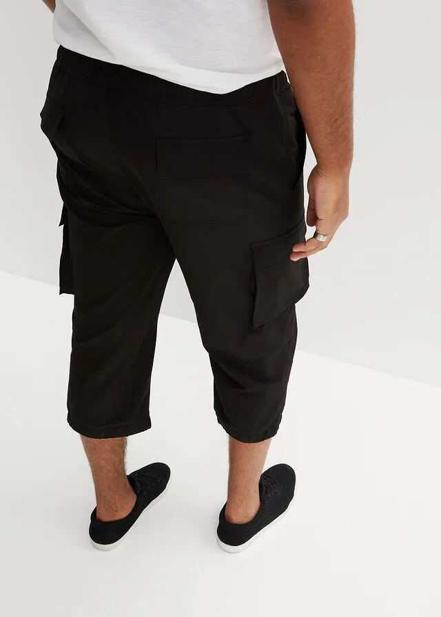 Pantalón funcional capri con corte normal Negro