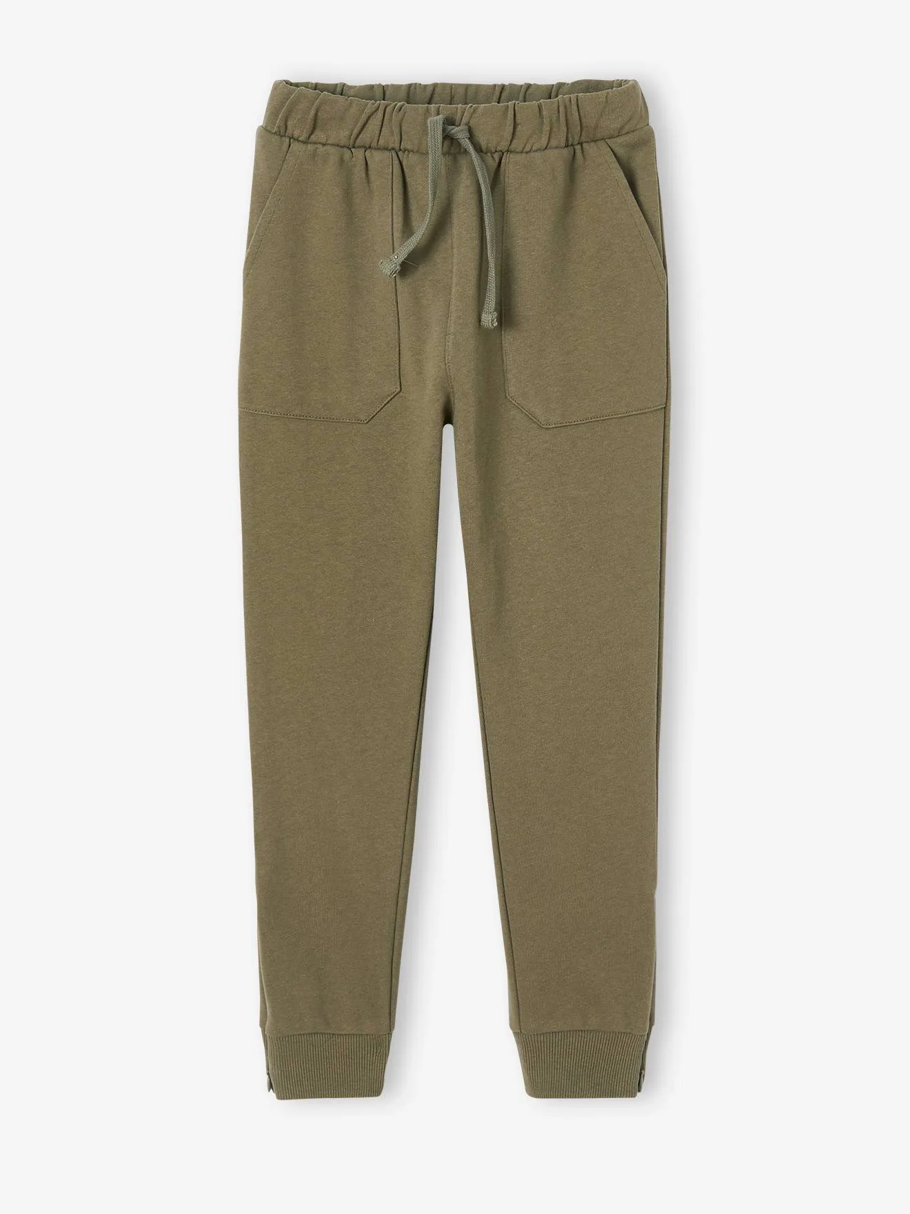 Pantalón jogging deportivo con bajo con cremallera y bolsillos de carpintero para niño