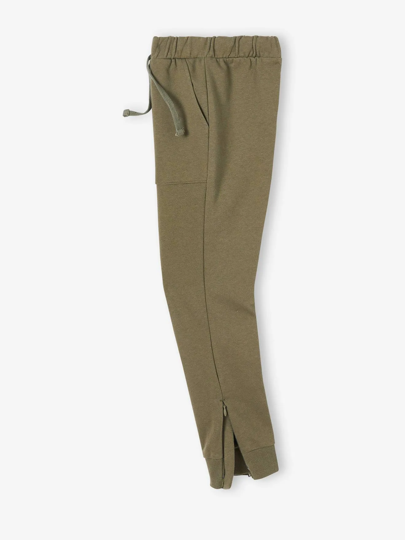 Pantalón jogging deportivo con bajo con cremallera y bolsillos de carpintero para niño