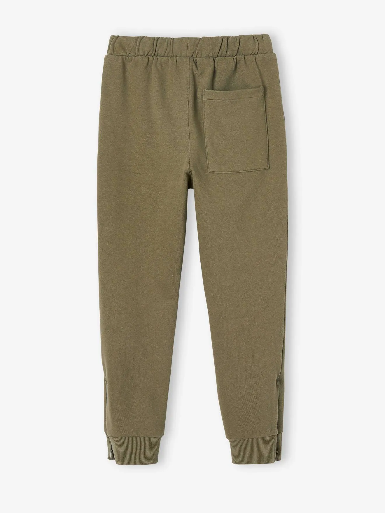 Pantalón jogging deportivo con bajo con cremallera y bolsillos de carpintero para niño