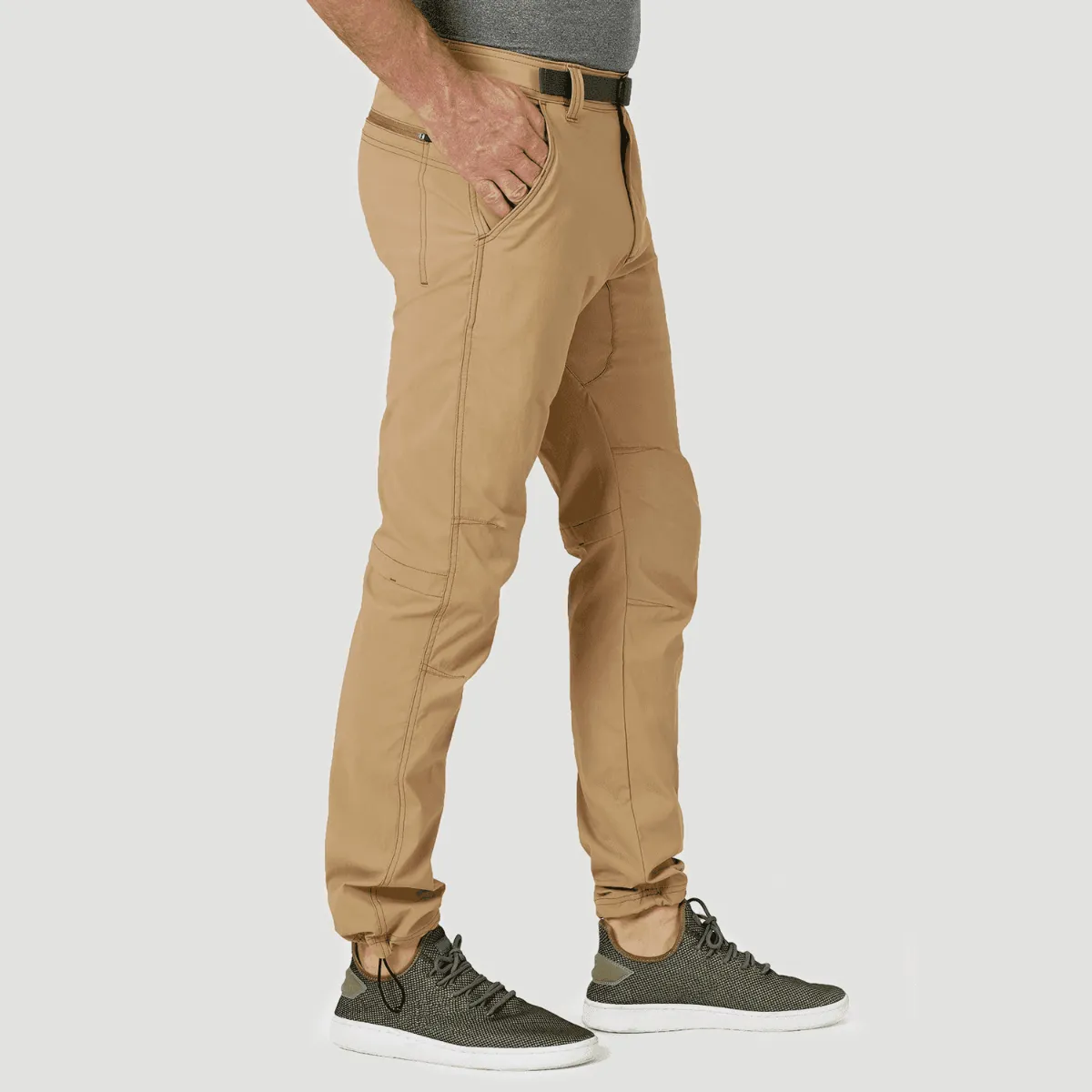 Pantalón Outdoor Hombre ATG by Wrangle Convertible Trail Jogger Café