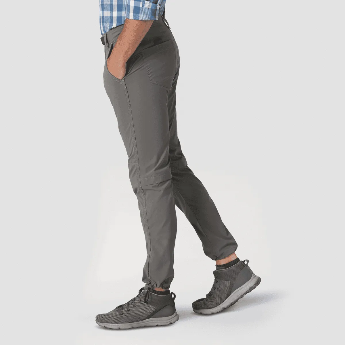 Pantalón Outdoor Hombre ATG by Wrangler Convertible Trail Jogger Gris