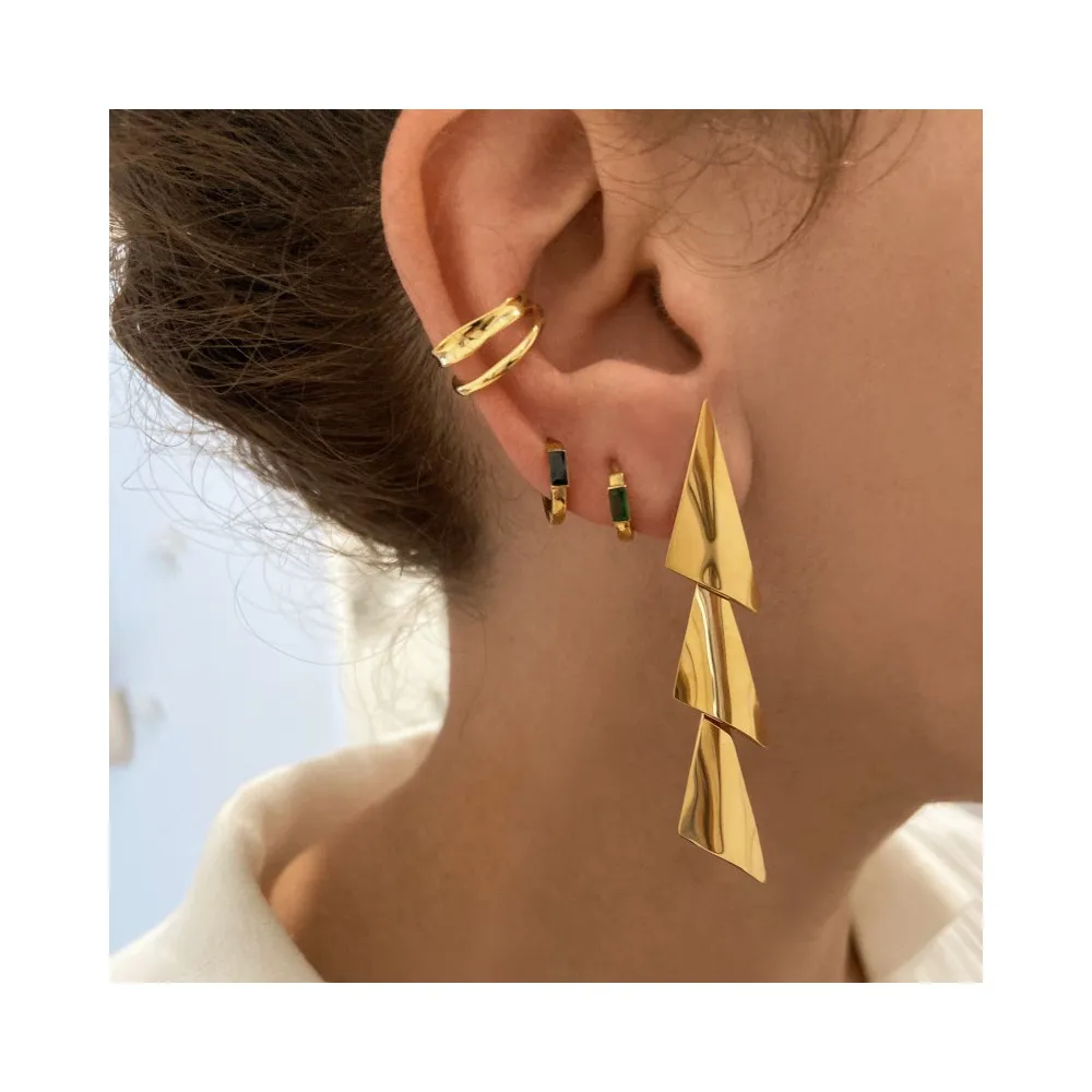Pendientes Arkham Verde Oro