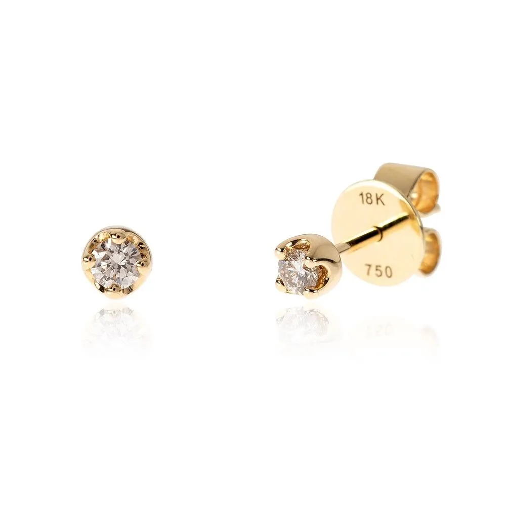 Pendientes Oro Amarillo Chatón